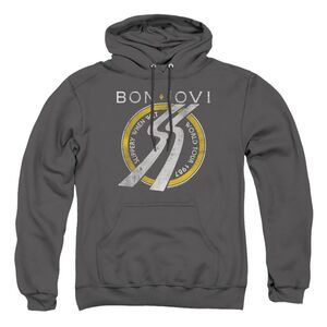 Bon Jovi Unisex Adult Slippery When Wet World Tour Hoodie / Charcoal